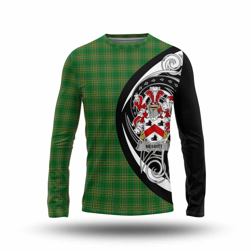 Nesbitt Irish Clan Long Sleeve T-Shirt Celtic Circle Style