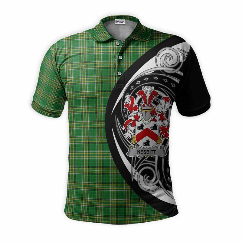 Nesbitt Irish Clan Polo Shirt Celtic Circle Style
