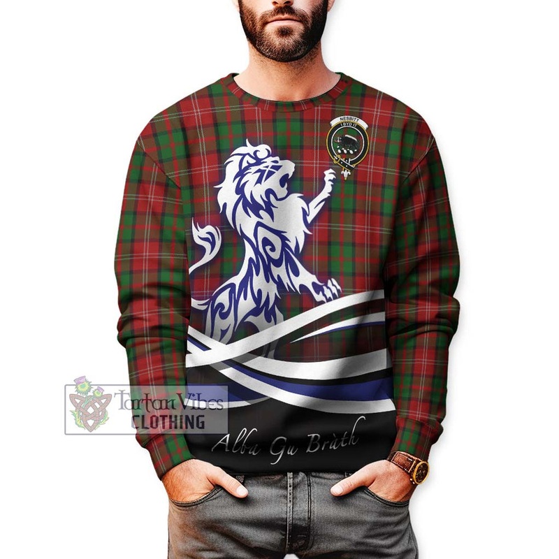 Nesbitt Tartan Sweatshirt with Alba Gu Brath Regal Lion Emblem
