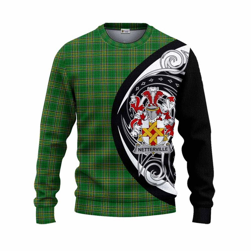 Netterville Irish Clan Knitted Sweater Celtic Circle Style