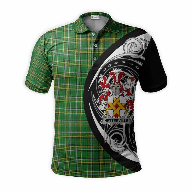 Netterville Irish Clan Polo Shirt Celtic Circle Style