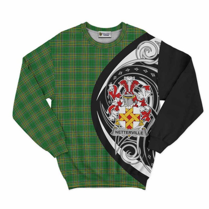 Netterville Irish Clan Sweatshirt Celtic Circle Style