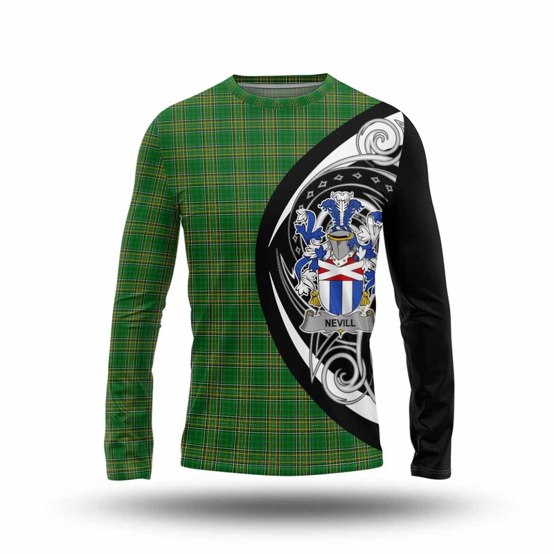 Nevill Irish Clan Long Sleeve T-Shirt Celtic Circle Style