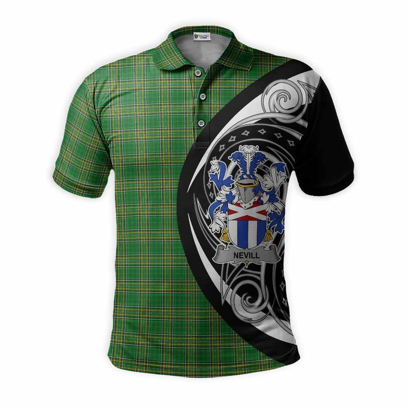 Nevill Irish Clan Polo Shirt Celtic Circle Style