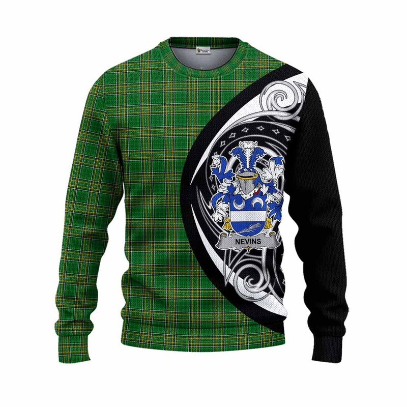 Nevins Irish Clan Knitted Sweater Celtic Circle Style