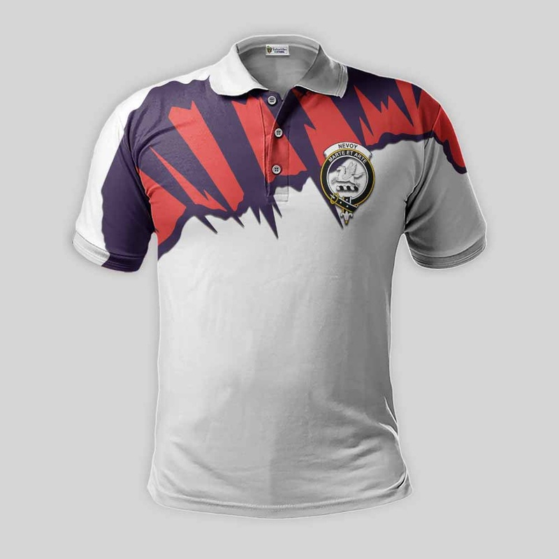 Nevoy Clan Crest Polo Shirt with Retro Sport Style