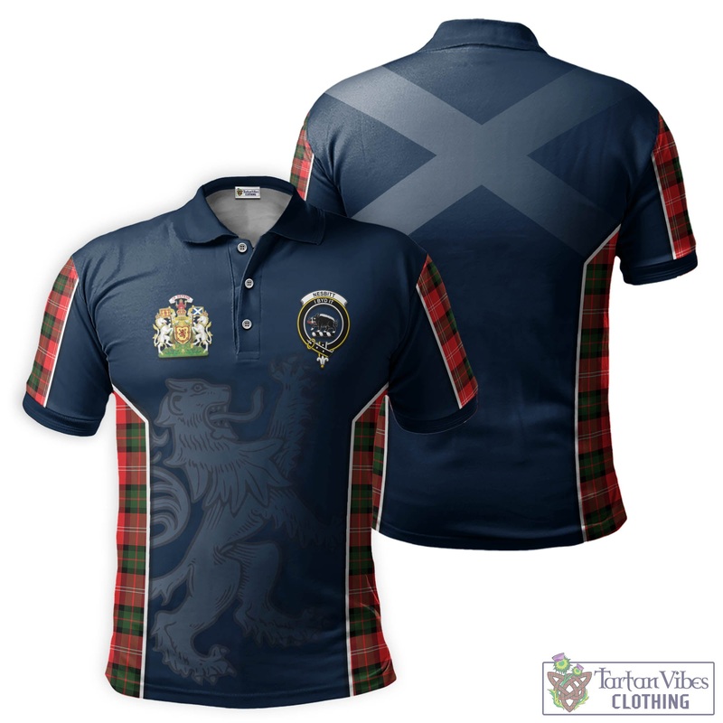 Nesbitt (Nisbet) Tartan Men's Polo Shirt with Family Crest and Lion Rampant Vibes Sport Style