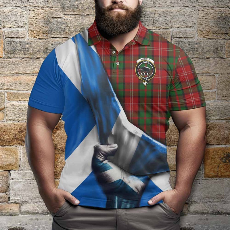 Nesbitt (Nisbet) Tartan Polo Shirt with Family Crest Scotland Patriotic Style