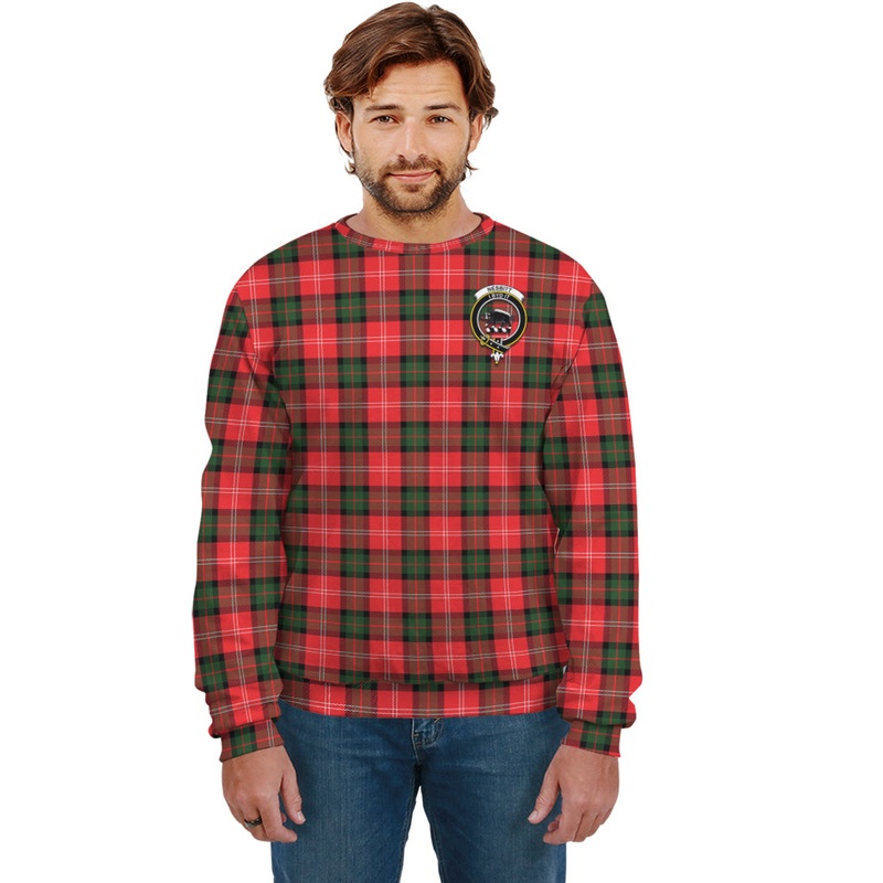 Nesbitt (Nisbet) Tartan Sweatshirt with Family Crest