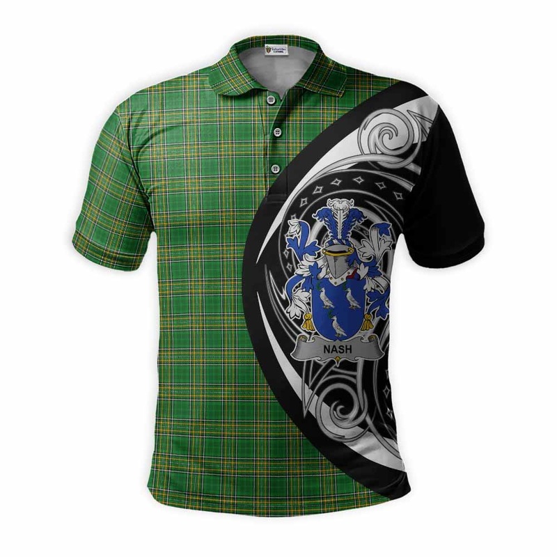 Nash Irish Clan Polo Shirt Celtic Circle Style