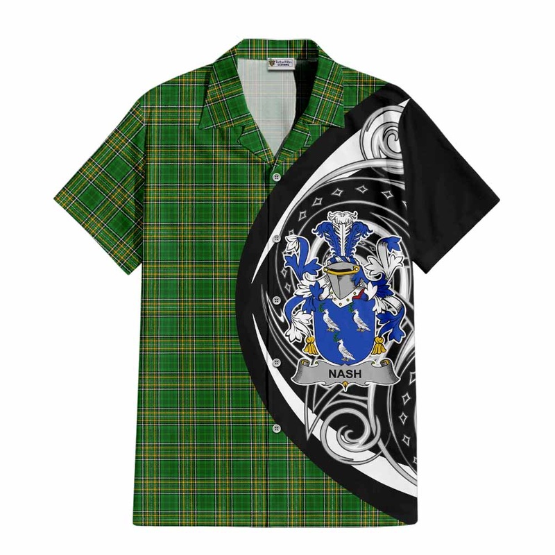 Nash Irish Clan Short Sleeve Button Shirt Celtic Circle Style