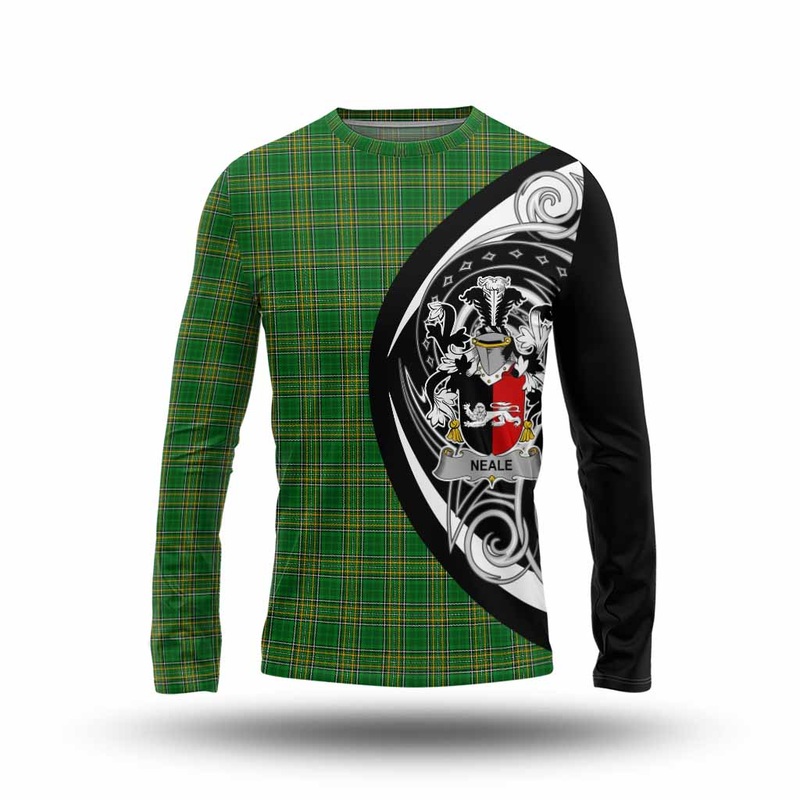 Neale Irish Clan Long Sleeve T-Shirt Celtic Circle Style
