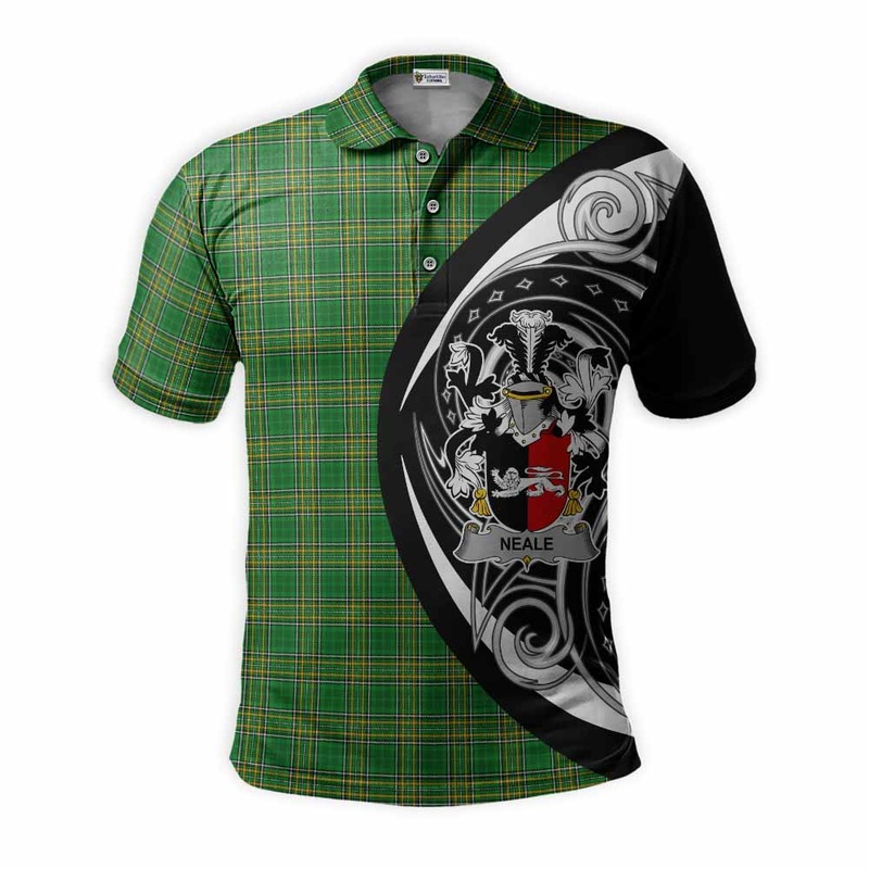 Neale Irish Clan Polo Shirt Celtic Circle Style