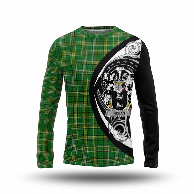 Neilan Irish Clan Long Sleeve T-Shirt Celtic Circle Style