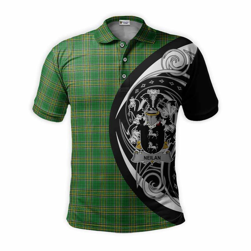 Neilan Irish Clan Polo Shirt Celtic Circle Style