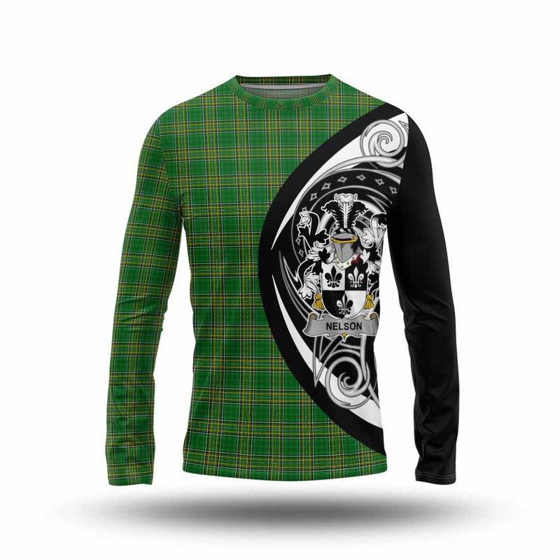 Nelson Irish Clan Long Sleeve T-Shirt Celtic Circle Style
