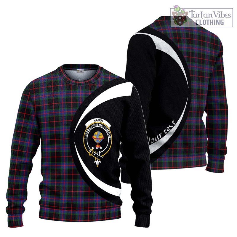 Nairn Tartan Ugly Sweater with Family Crest Circle Style