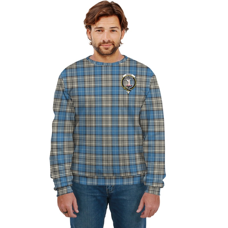 Napier Ancient Tartan Sweatshirt with Family Crest