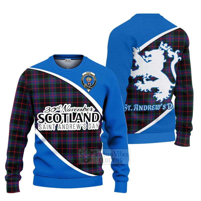 Nairn Family Crest Tartan Ugly Sweater Celebrate Saint Andrew's Day in Style