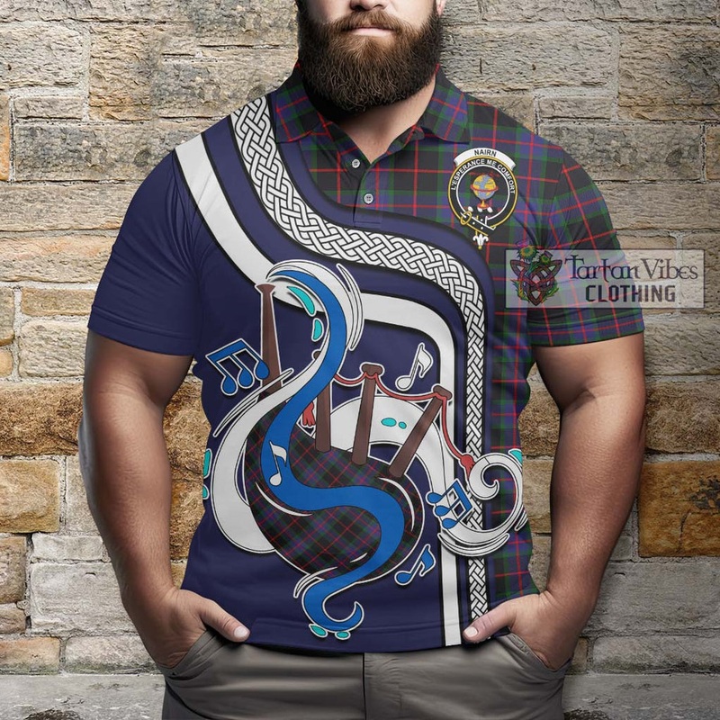 Nairn Tartan Polo Shirt with Epic Bagpipe Style