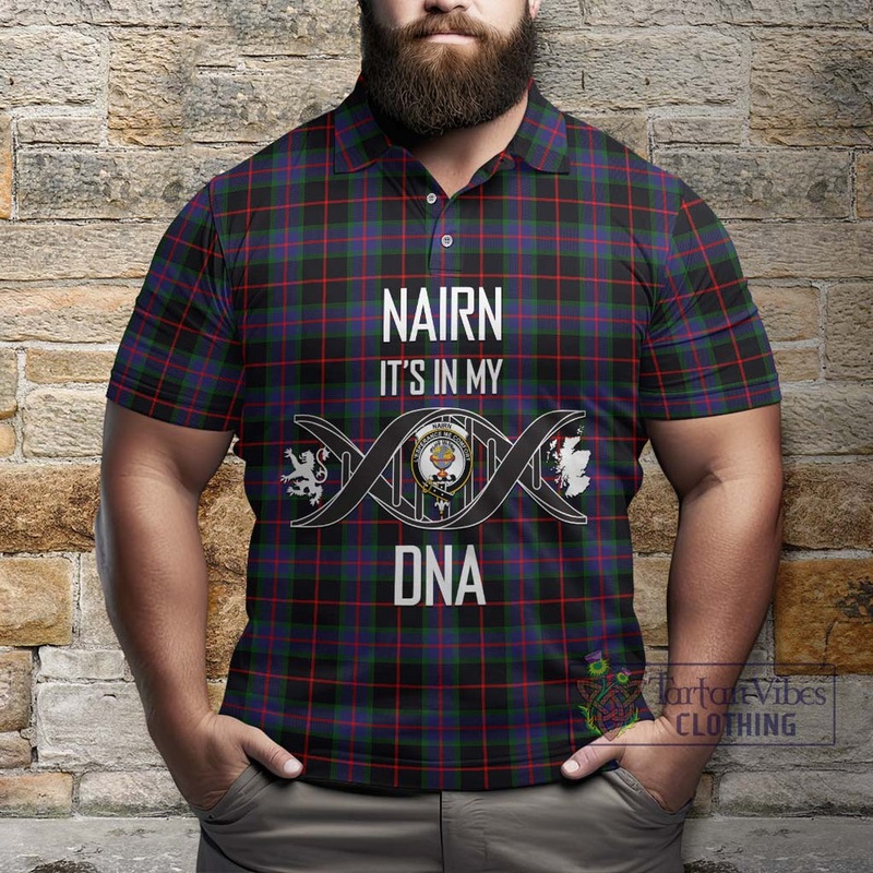 Nairn Tartan Polo Shirt with Family Crest DNA In Me Style