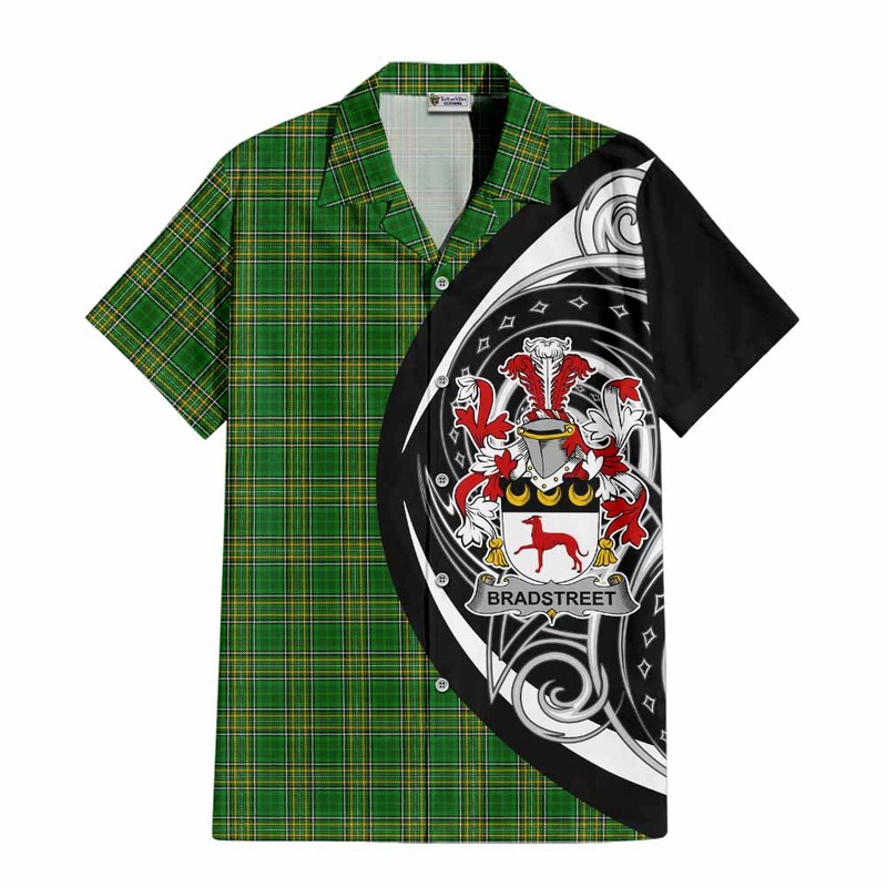 Bradstreet Irish Clan Short Sleeve Button Shirt Celtic Circle Style