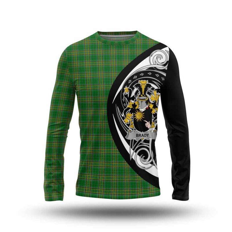 Brady Irish Clan Long Sleeve T-Shirt Celtic Circle Style