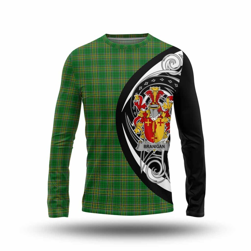 Branigan Irish Clan Long Sleeve T-Shirt Celtic Circle Style