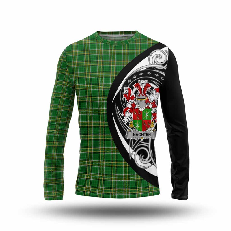 Naghten Irish Clan Long Sleeve T-Shirt Celtic Circle Style