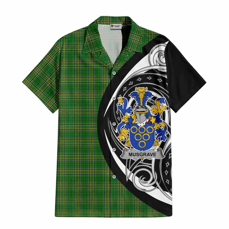 Musgrave Irish Clan Short Sleeve Button Shirt Celtic Circle Style