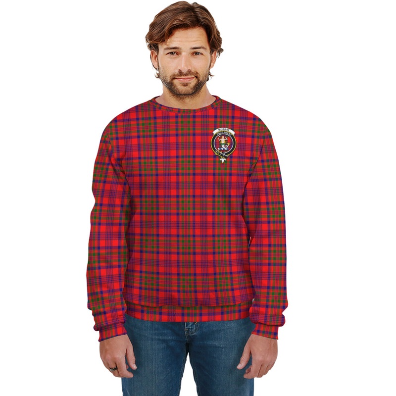 Murray of Tulloch Modern Tartan Sweatshirt with Family Crest