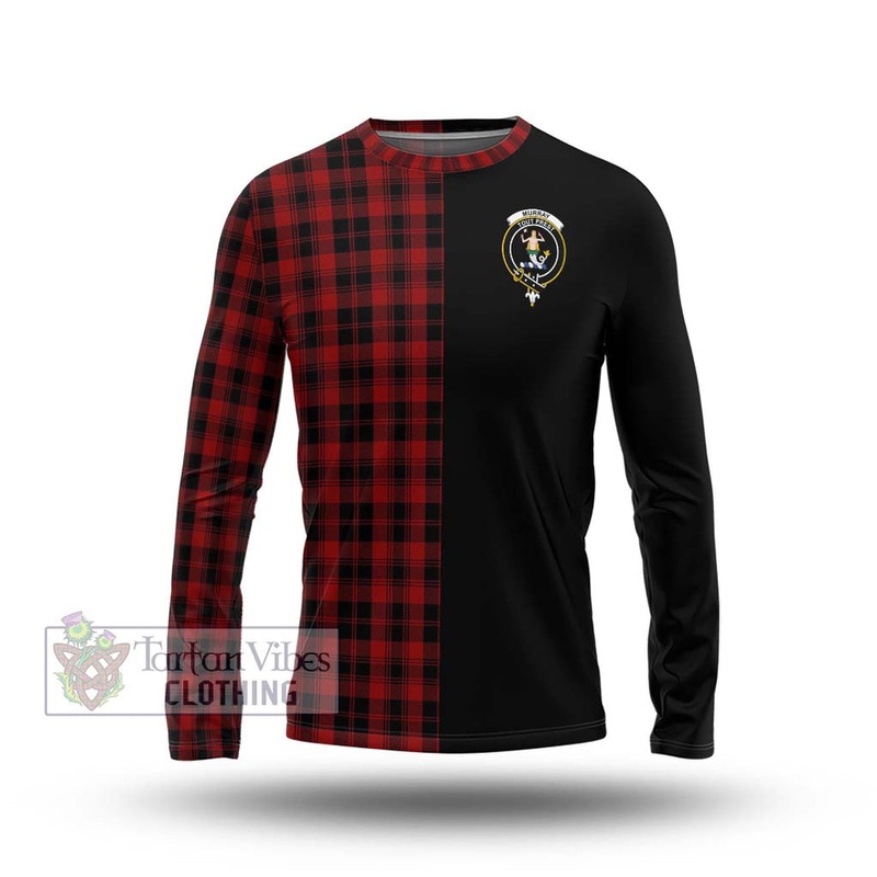 Murray of Ochtertyre Tartan Long Sleeve T-Shirt with Family Crest and Half Of Me Style