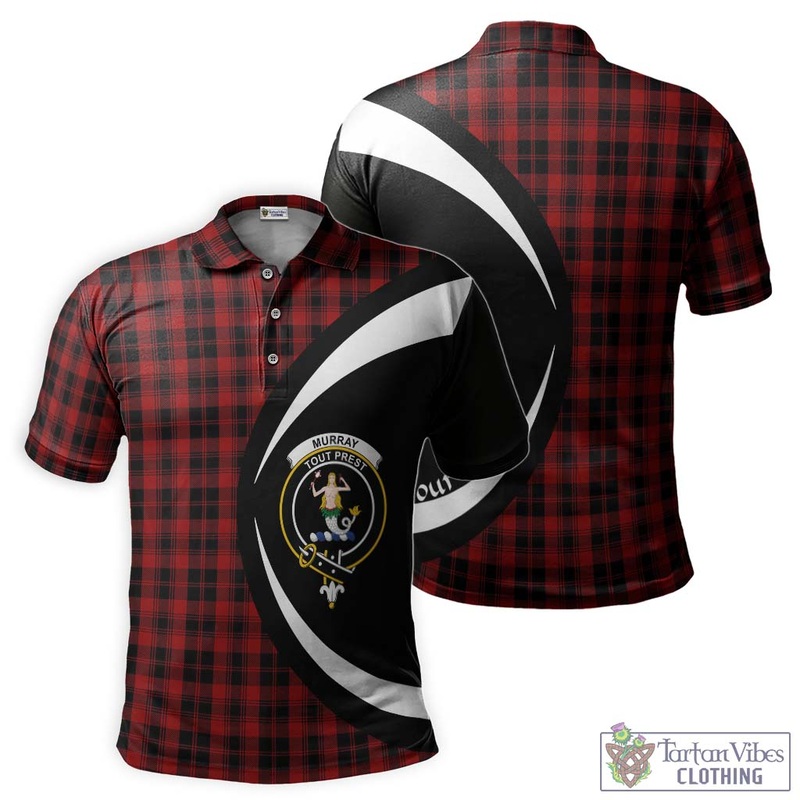Murray of Ochtertyre Tartan Men's Polo Shirt with Family Crest Circle Style