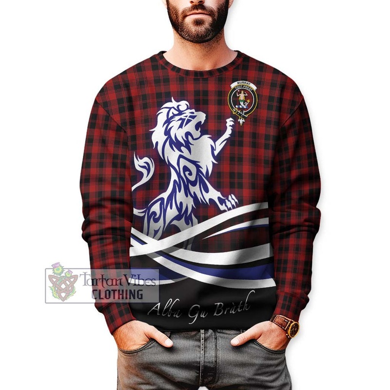 Murray of Ochtertyre Tartan Sweatshirt with Alba Gu Brath Regal Lion Emblem