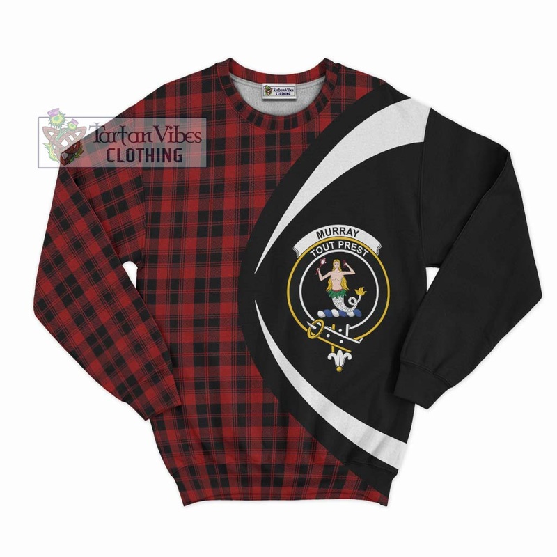 Murray of Ochtertyre Tartan Sweatshirt with Family Crest Circle Style