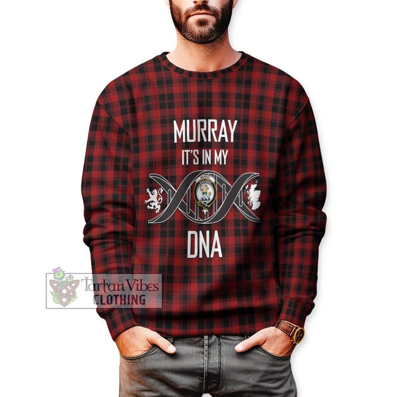 Murray of Ochtertyre Tartan Sweatshirt with Family Crest DNA In Me Style