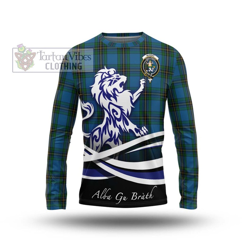 Murray of Elibank Tartan Long Sleeve T-Shirt with Alba Gu Brath Regal Lion Emblem