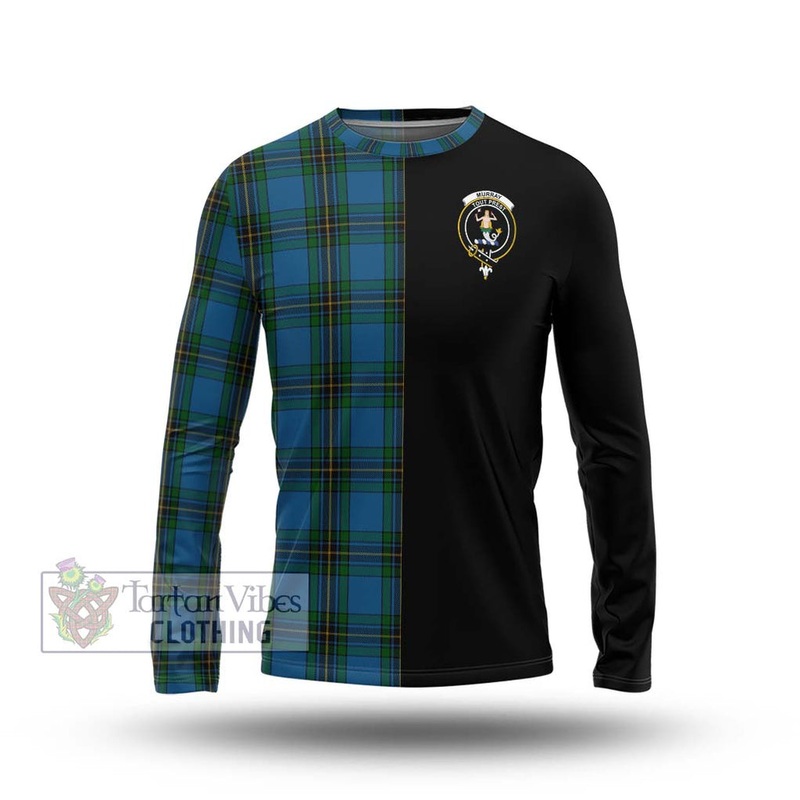 Murray of Elibank Tartan Long Sleeve T-Shirt with Family Crest and Half Of Me Style