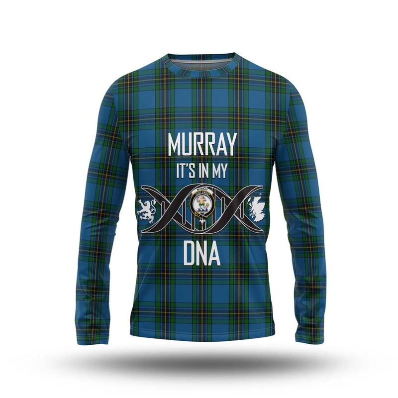 Murray of Elibank Tartan Long Sleeve T-Shirt with Family Crest DNA In Me Style