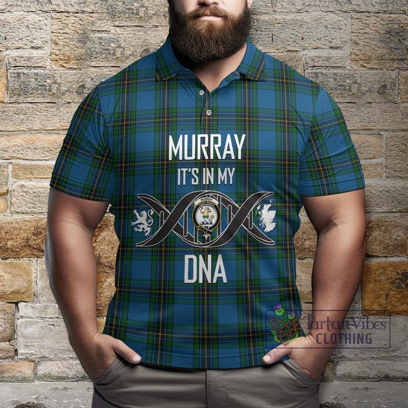 Murray of Elibank Tartan Polo Shirt with Family Crest DNA In Me Style