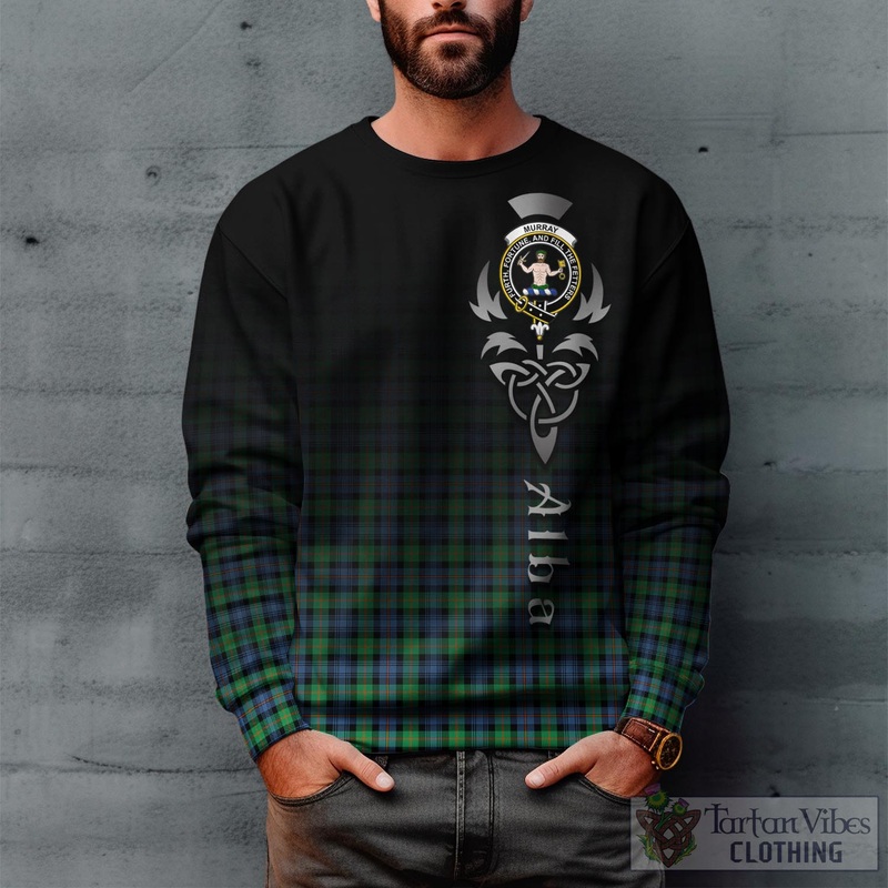 Murray of Atholl Ancient Tartan Sweatshirt Featuring Alba Gu Brath Family Crest Celtic Inspired