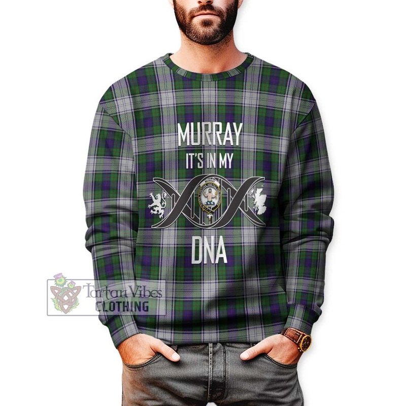 Murray of Atholl Dress Tartan Sweatshirt with Family Crest DNA In Me Style