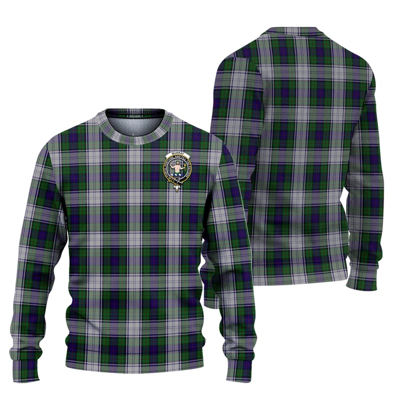 Murray of Atholl Dress Tartan Ugly Sweater with Family Crest