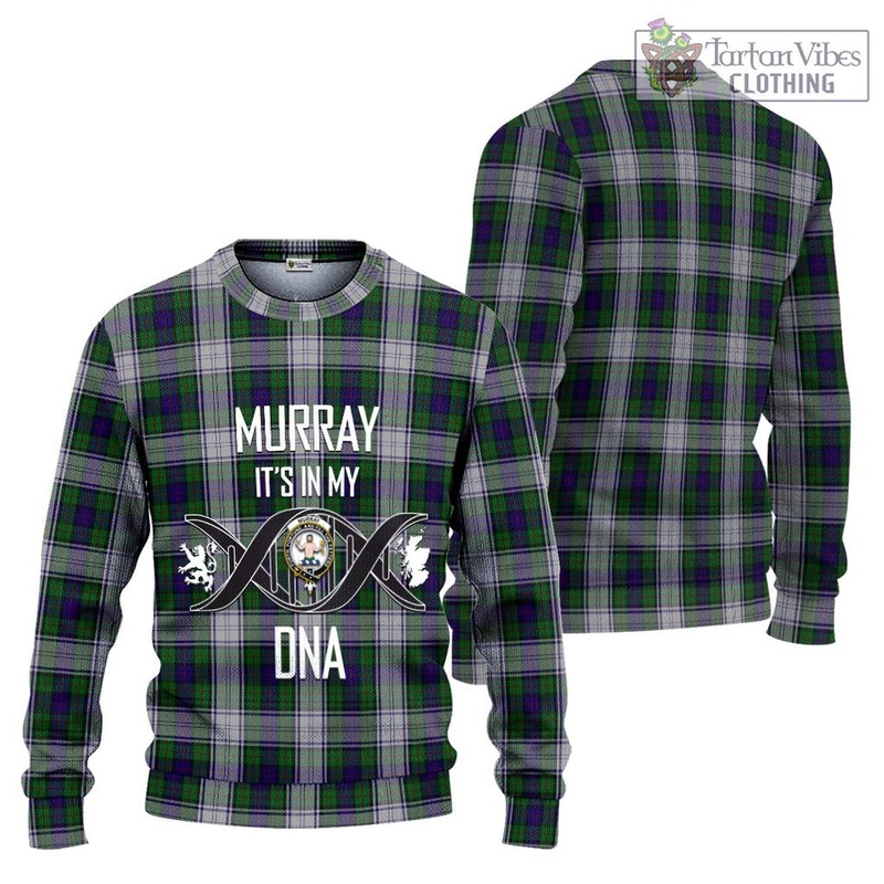 Murray of Atholl Dress Tartan Ugly Sweater with Family Crest DNA In Me Style