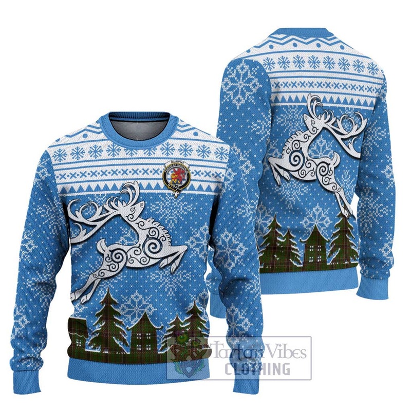 Murphy Clan Christmas Ugly Sweater Celtic Reindeer Style