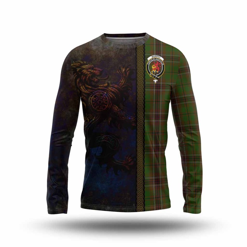 Murphy Tartan Family Crest Long Sleeve T-Shirt Alba Gu Brath Be Brave Lion Ancient Style