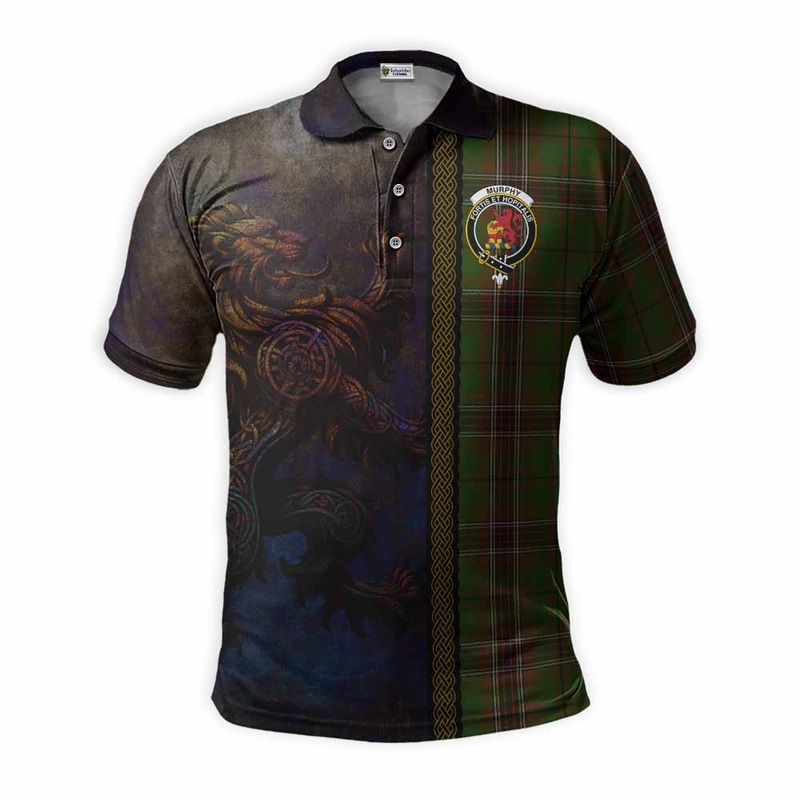 Murphy Tartan Family Crest Polo Shirt Alba Gu Brath Be Brave Lion Ancient Style
