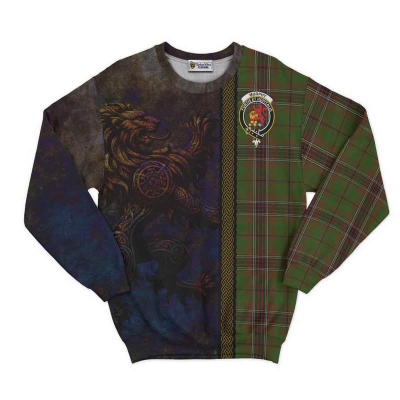 Murphy Tartan Family Crest Sweatshirt Alba Gu Brath Be Brave Lion Ancient Style