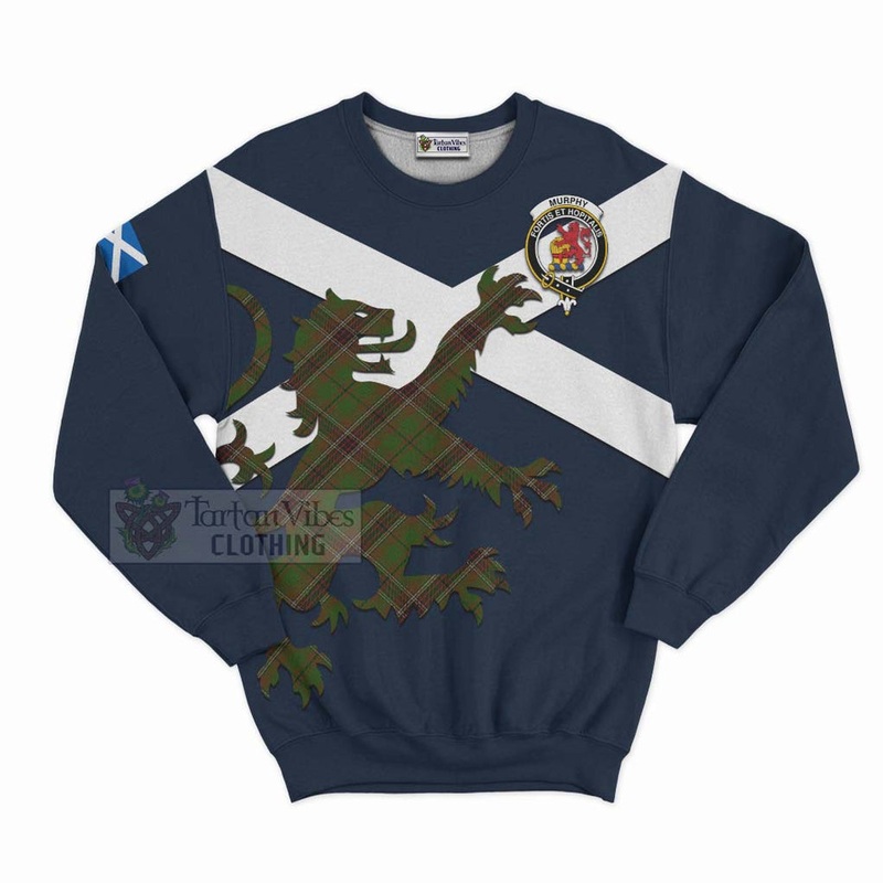 Murphy Tartan Lion Rampant Sweatshirt  Proudly Display Your Heritage with Alba Gu Brath and Clan Name