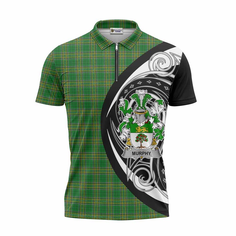 Murphy (Wexford) Irish Clan Zipper Polo Shirt Celtic Circle Style